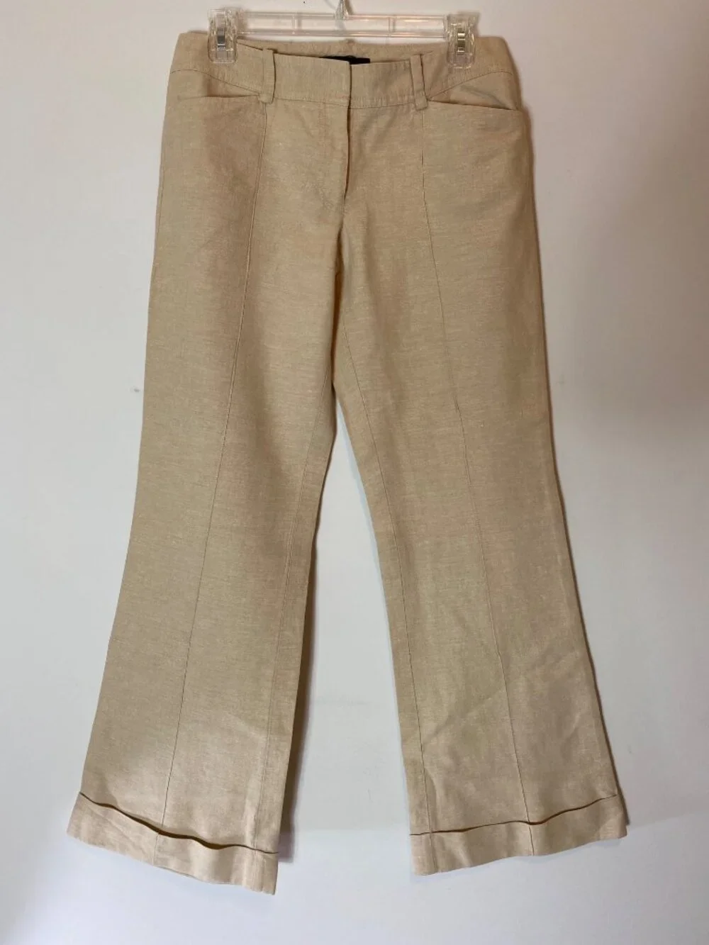 The Limited Beige Linen-Blend Blazer & Wide-Leg Pants Suit Set Small - Picture 3 of 16